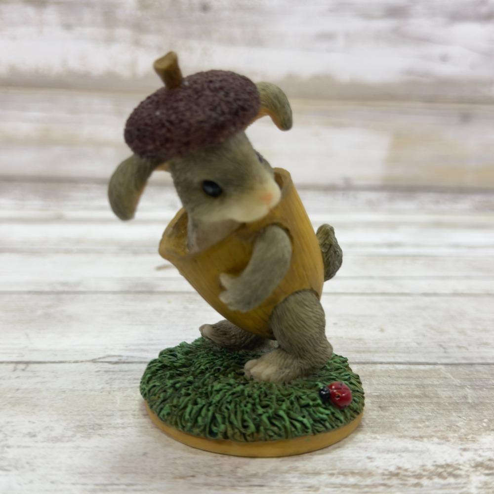 Vtg Fitz & Floyd Charming Tails Figure "Binkey's Acorn Costume" in Box